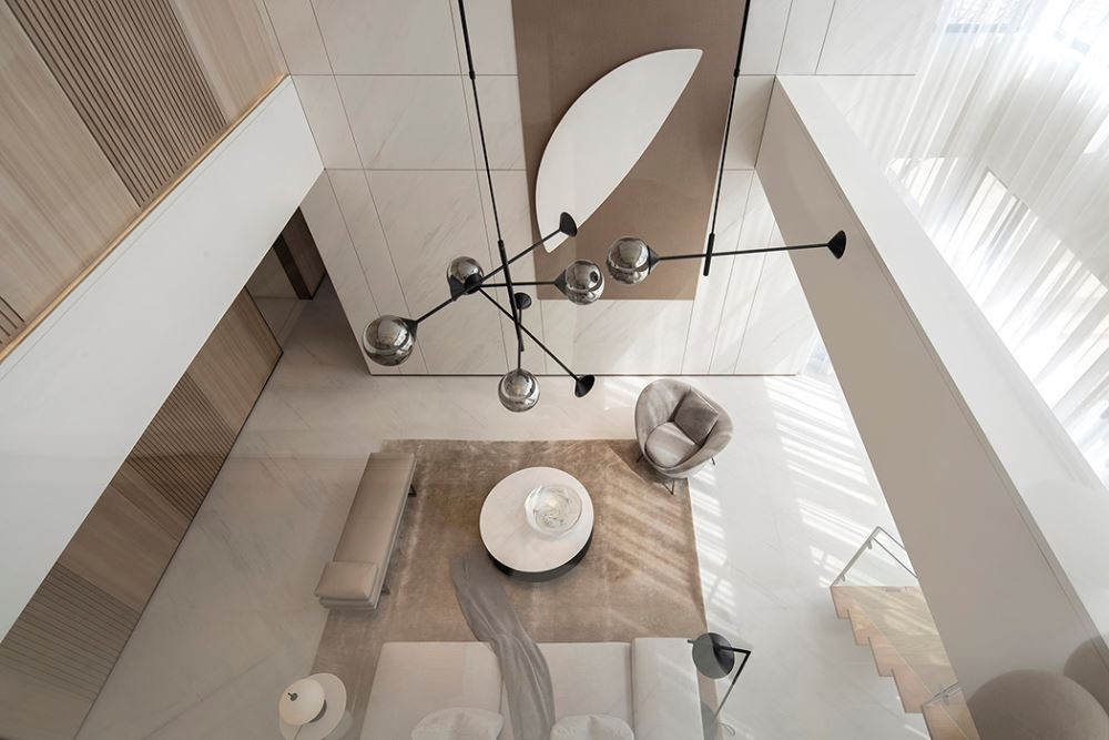 佛山市弘陽德商昕悅府輕奢風格復式裝修案例