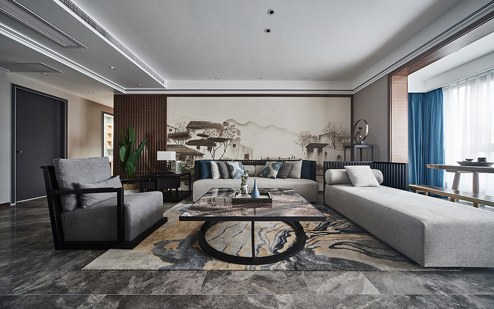 現代簡約風格室內裝修設計效果圖-雅瑤綠洲三居165平米-室內裝修設計客廳 現代簡約風格室內裝修設計效果圖-雅瑤綠洲三居165平米-室內裝修設計客廳