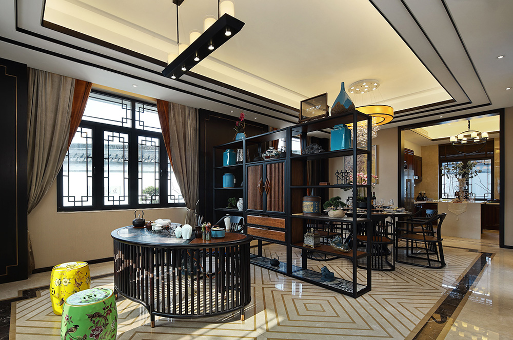新中式風格別墅裝修設計效果圖-碧桂園海景苑別墅568平米-別墅裝修設計餐廳 新中式風格別墅裝修設計效果圖-碧桂園海景苑別墅568平米-別墅裝修設計餐廳