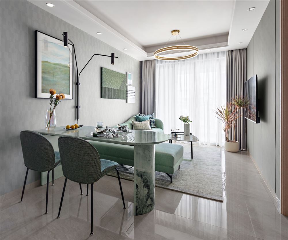 佛山市雅居樂·江畔明珠輕奢風格三居室裝修案例