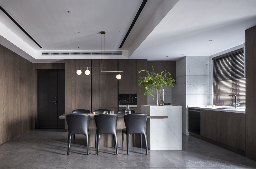 現代簡約風格室內家裝案例效果圖-餐廳 現代簡約風格室內家裝案例效果圖-餐廳