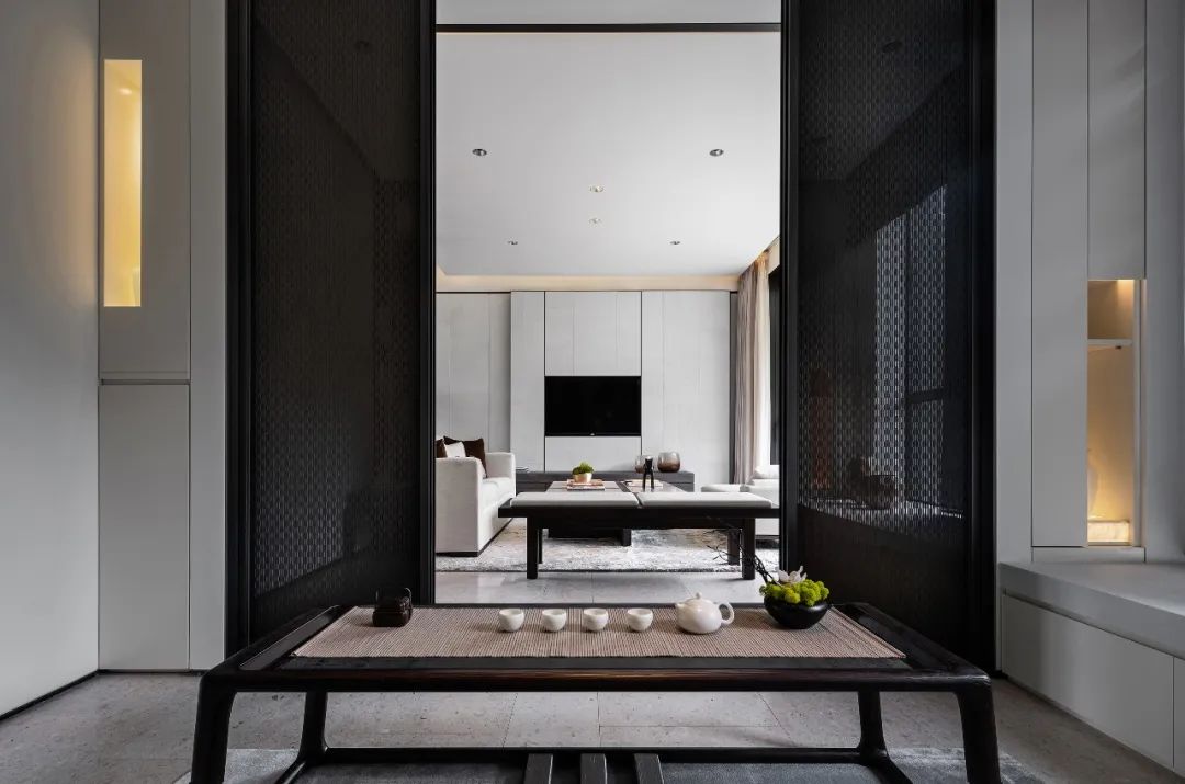 新中式風格家裝設計復式裝修效果圖-客廳 新中式風格家裝設計復式裝修效果圖-客廳