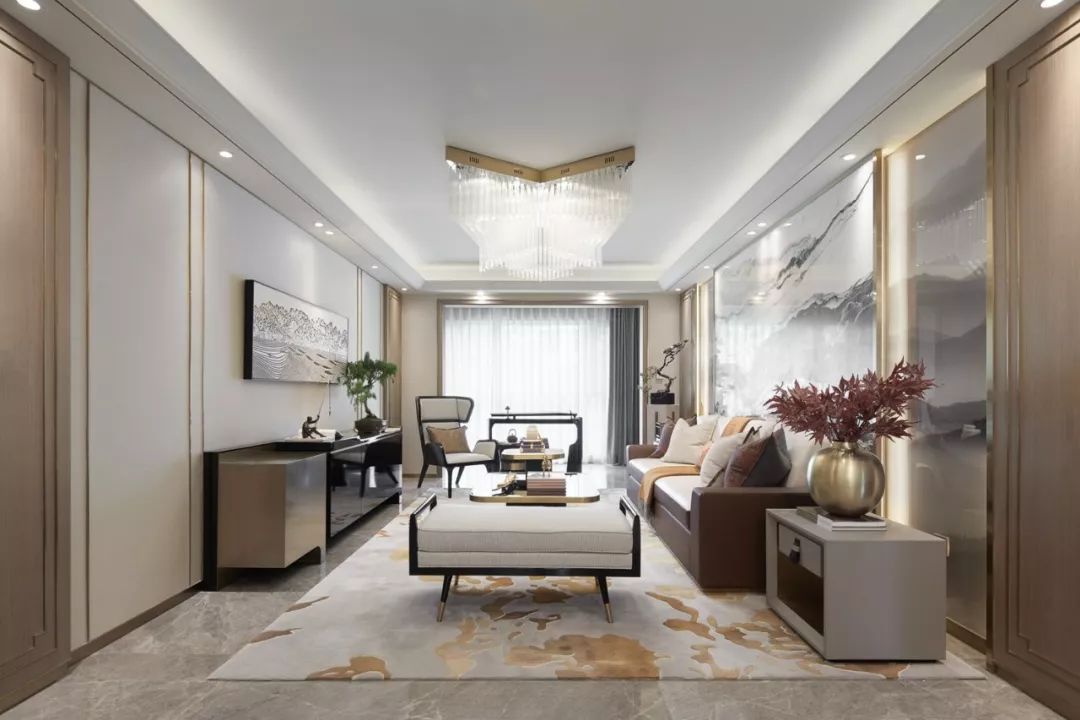 裝修案例新中式風(fēng)格室內(nèi)裝修效果圖-客廳 裝修案例新中式風(fēng)格室內(nèi)裝修效果圖-客廳