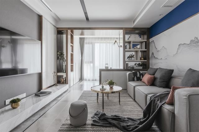 佛山市招商依云國際新中式風格二居室裝修案例