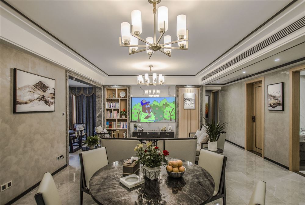 廣州市怡港花園歐式風格三居室裝修案例