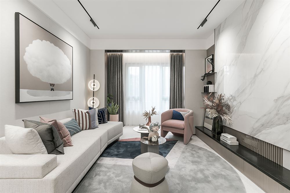 佛山市順德自在城現(xiàn)代簡約風(fēng)格三居室裝修案例