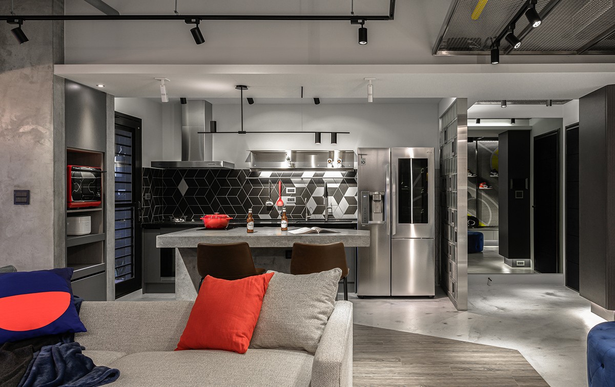 現代工業風格家裝設計室內裝修效果圖-餐廳 現代工業風格家裝設計室內裝修效果圖-餐廳