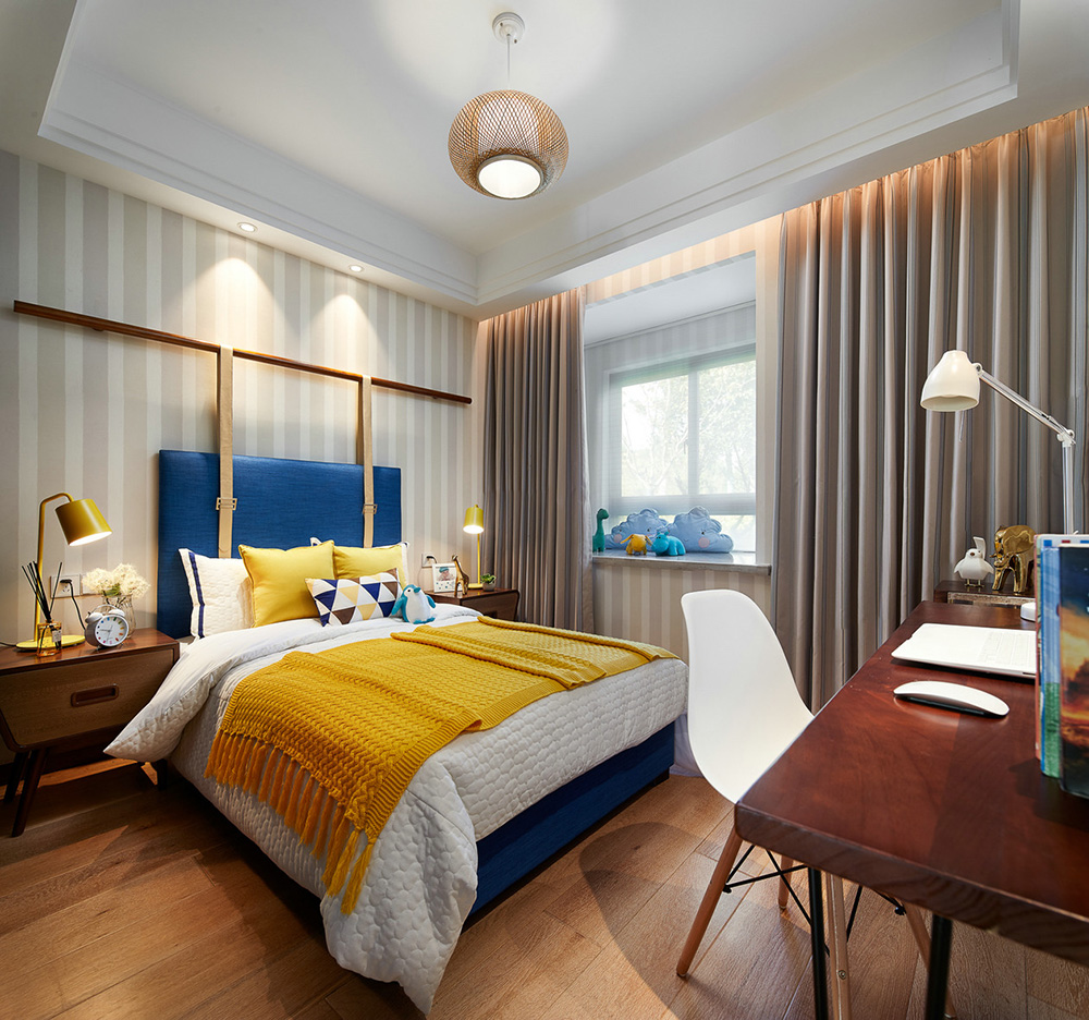 錦和花園三居111平米輕奢風格室內(nèi)裝修案例-兒童房 錦和花園三居111平米輕奢風格室內(nèi)裝修案例-兒童房