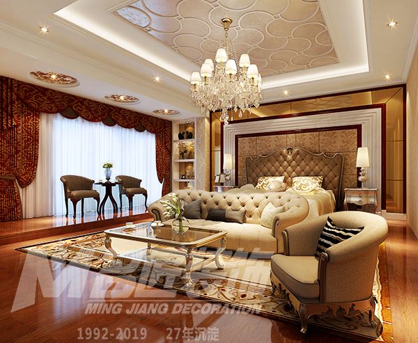 佛山市綠城·桂語蘭庭歐式風格四居室裝修案例