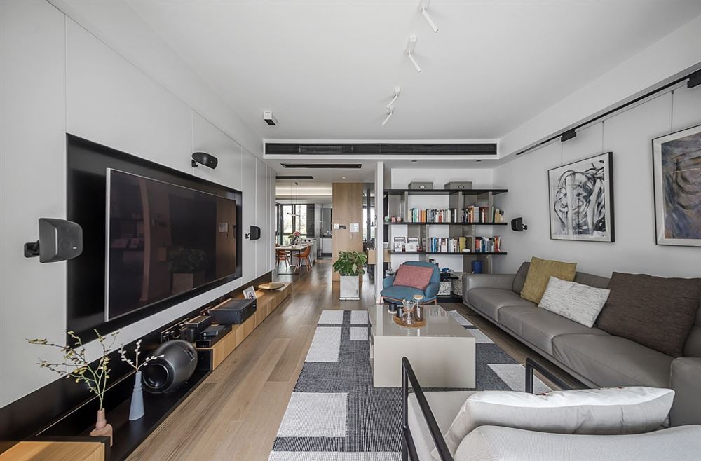 臺州市碧湖山莊現代簡約風格三居室裝修案例