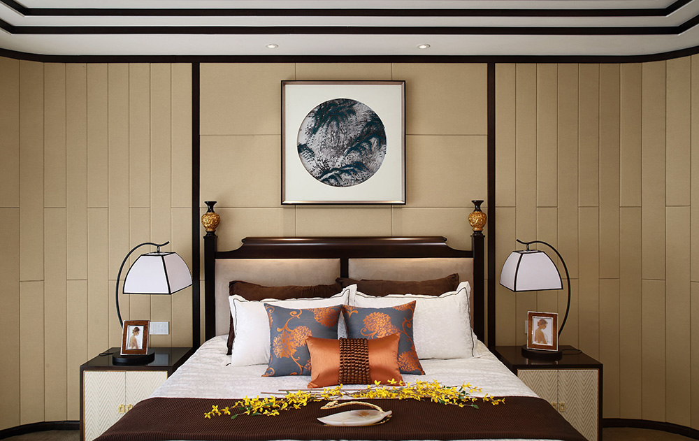 新中式風格別墅裝修設計效果圖-碧桂園海景苑別墅568平米-別墅裝修設計次臥 新中式風格別墅裝修設計效果圖-碧桂園海景苑別墅568平米-別墅裝修設計次臥