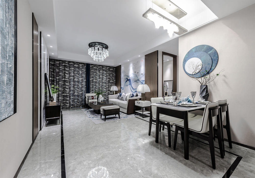 新中式風格室內設計家裝案例-客餐廳 新中式風格室內設計家裝案例-客餐廳