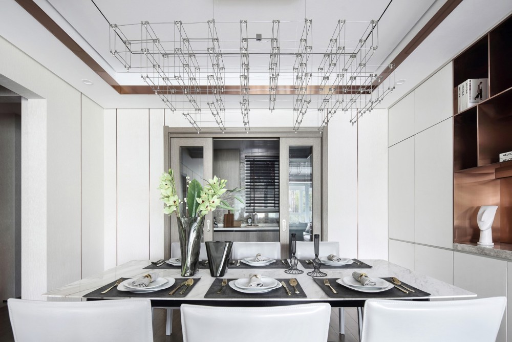 現代輕奢風格室內設計家裝案例-餐廳 現代輕奢風格室內設計家裝案例-餐廳
