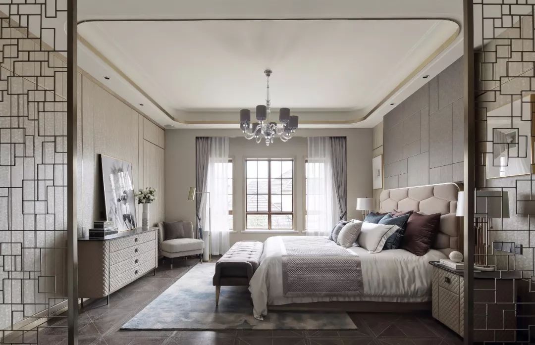 裝修案例現代輕奢風格室內裝修效果圖-主臥 裝修案例現代輕奢風格室內裝修效果圖-主臥