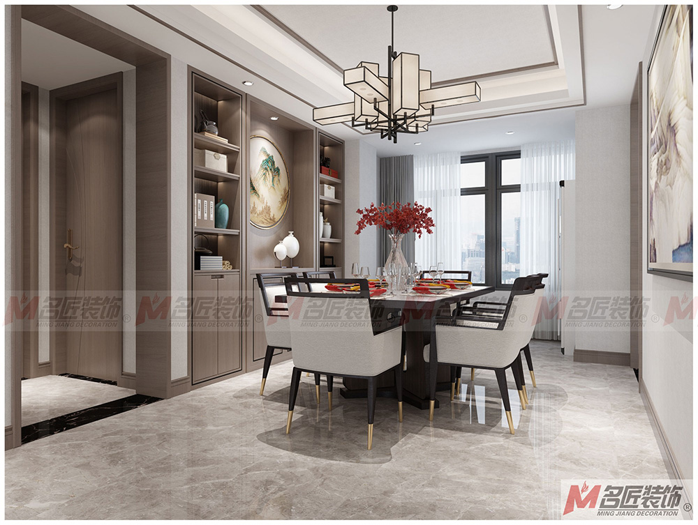 現代前衛(wèi)風格室內裝修效果圖-金色海岸三居132平米-餐廳