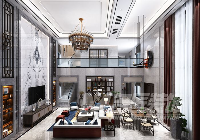 佛山市高明碧桂園·花城薈新中式風格四居室裝修案例