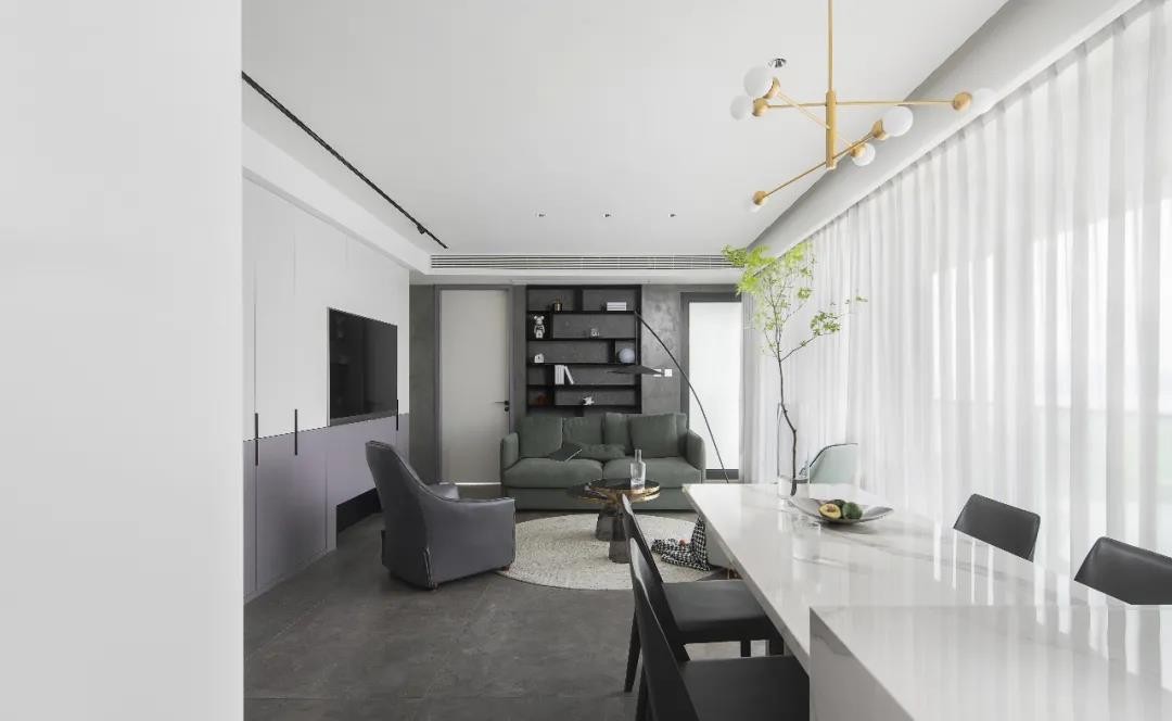簡(jiǎn)約黑白灰風(fēng)格室內(nèi)設(shè)計(jì)家裝案例-客廳 簡(jiǎn)約黑白灰風(fēng)格室內(nèi)設(shè)計(jì)家裝案例-客廳