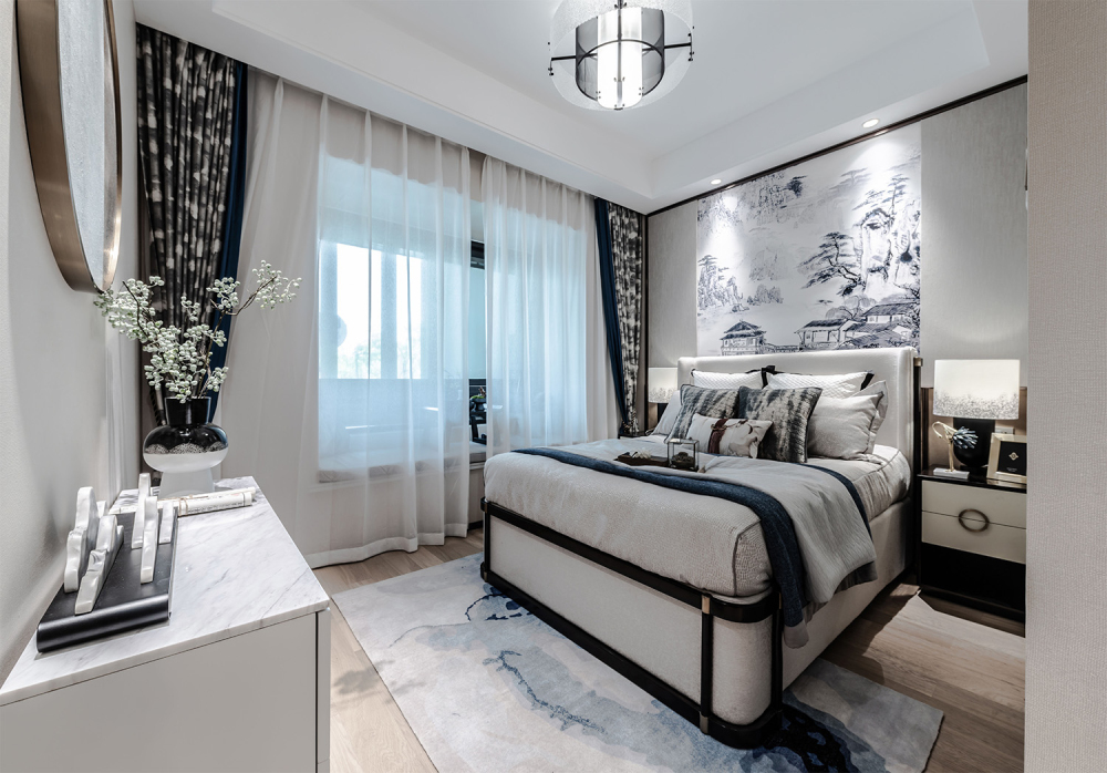 新中式風格室內設計家裝案例-臥室 新中式風格室內設計家裝案例-臥室