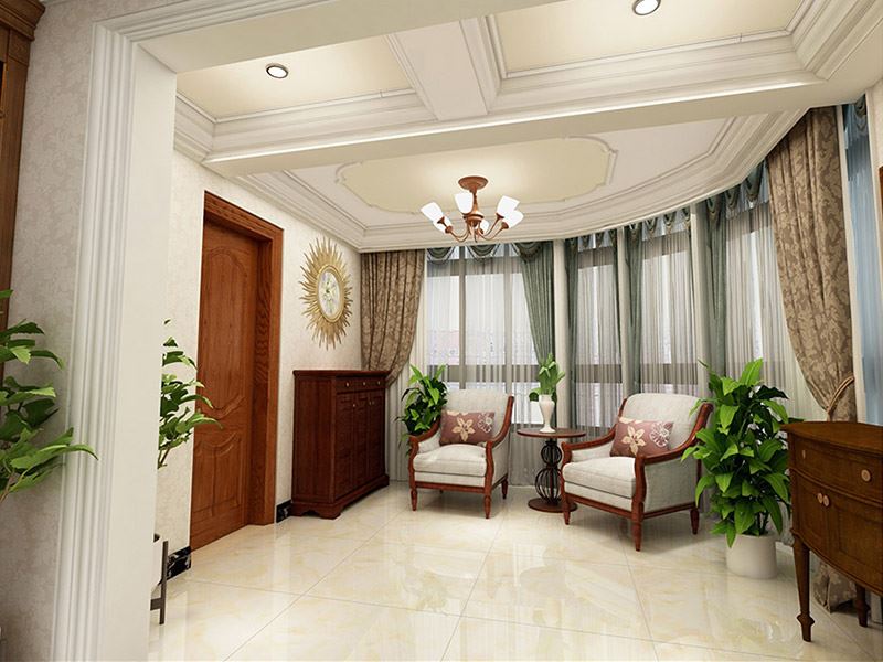 佛山市翡翠西江新中式風格復式裝修案例