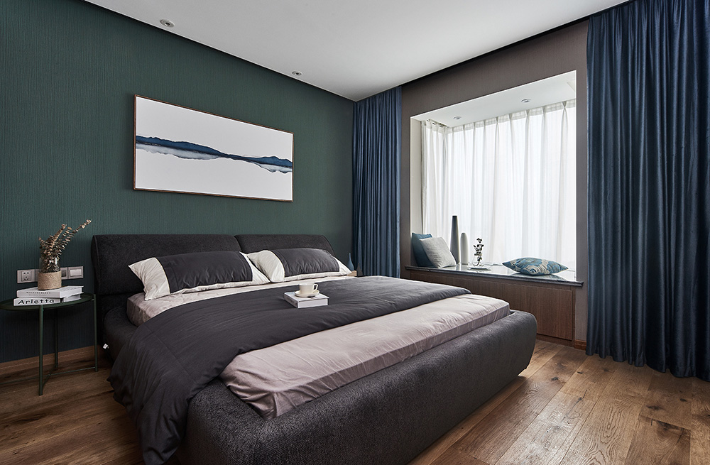 現代簡約風格室內裝修設計效果圖-雅瑤綠洲三居165平米-室內裝修設計臥室 現代簡約風格室內裝修設計效果圖-雅瑤綠洲三居165平米-室內裝修設計臥室