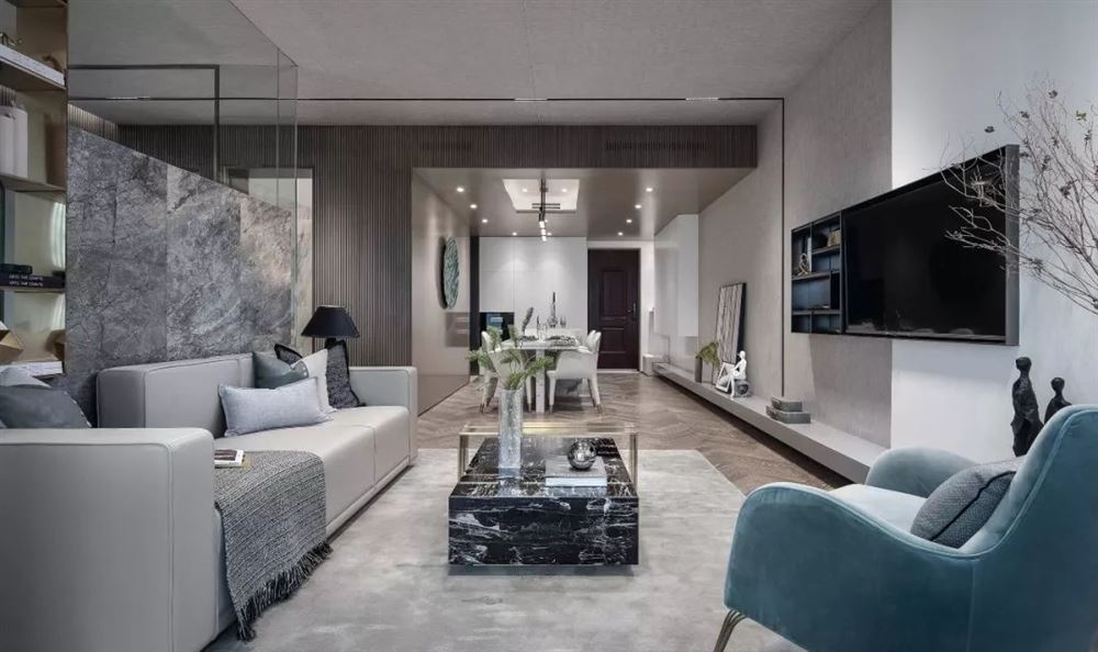 佛山市佛奧灣現(xiàn)代簡約風格四居室裝修案例