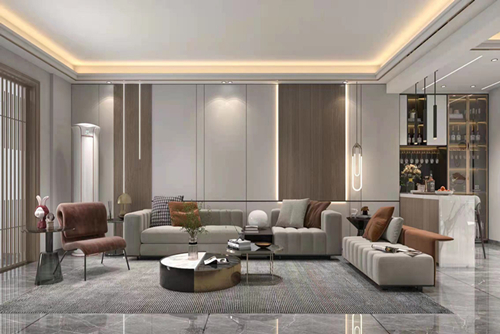 潮州市半小區現代風格三居室裝修案例