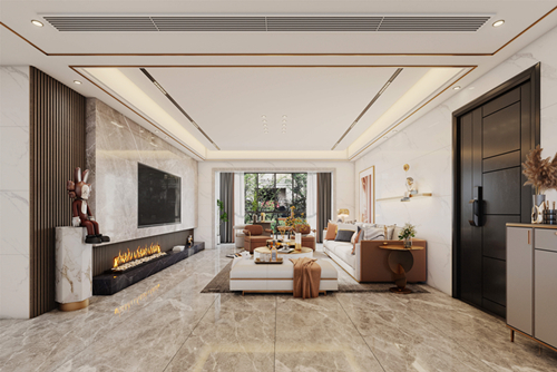 佛山市旭輝雅居樂清樾輕奢風格四居室裝修案例