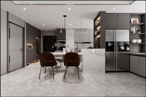 佛山市融創半島壹號現代風格三居室裝修案例