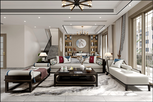 佛山市萬科悅都薈新中式風格別墅裝修案例