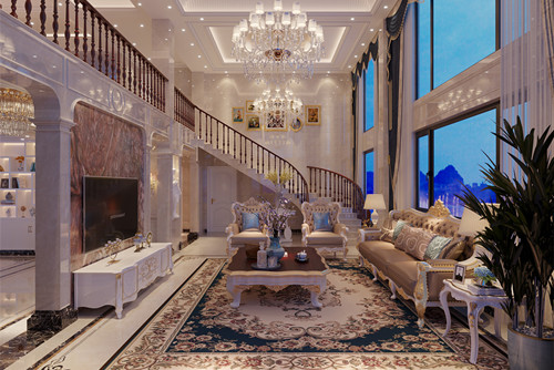 潮州市紅光坑尾池公路局宿舍歐式風格別墅裝修案例