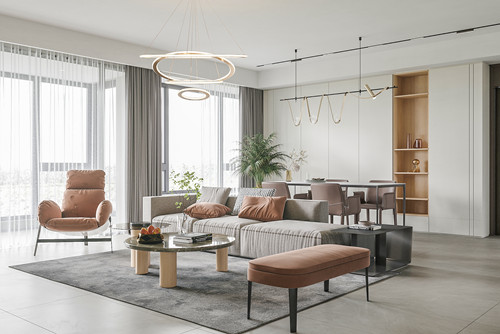 廣州市華遠云和墅現代簡約風格三居室裝修案例